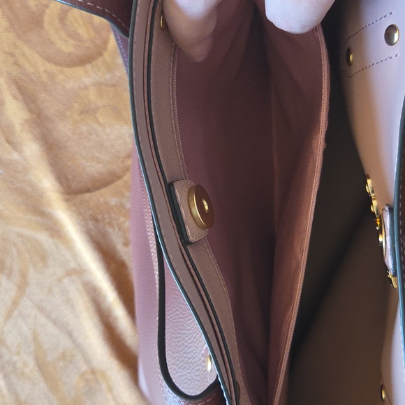 Coach Deep Red Leather Tote - Picture 3 of 5